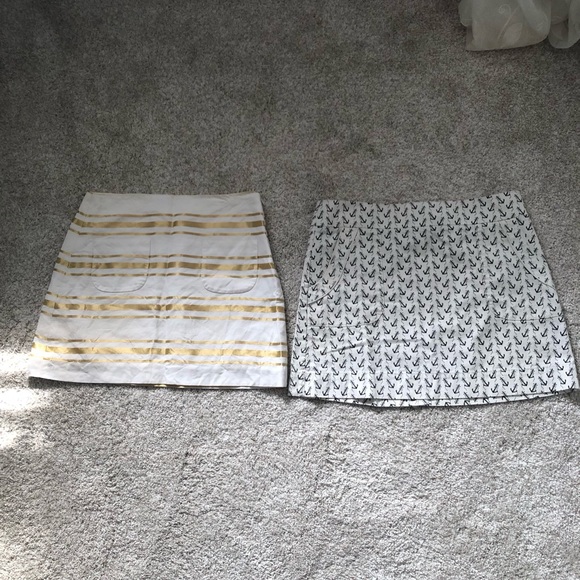 Two pieces bundle lot J.Crew cotton/Linen blend mini skirt, both size 12 - Picture 3 of 13
